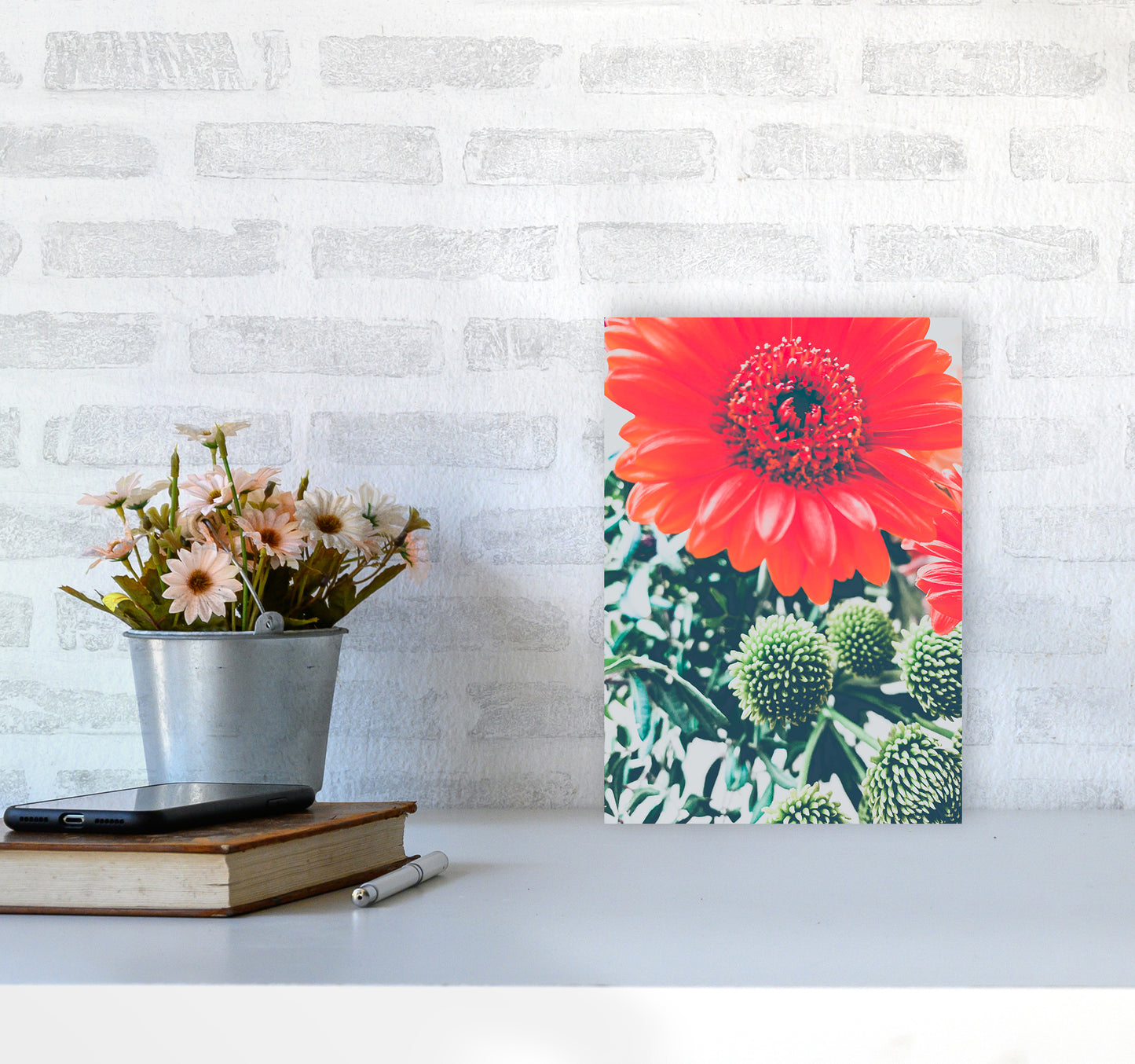 Gerbera Photography Art Print by Proper Job Studio A4 Black Frame