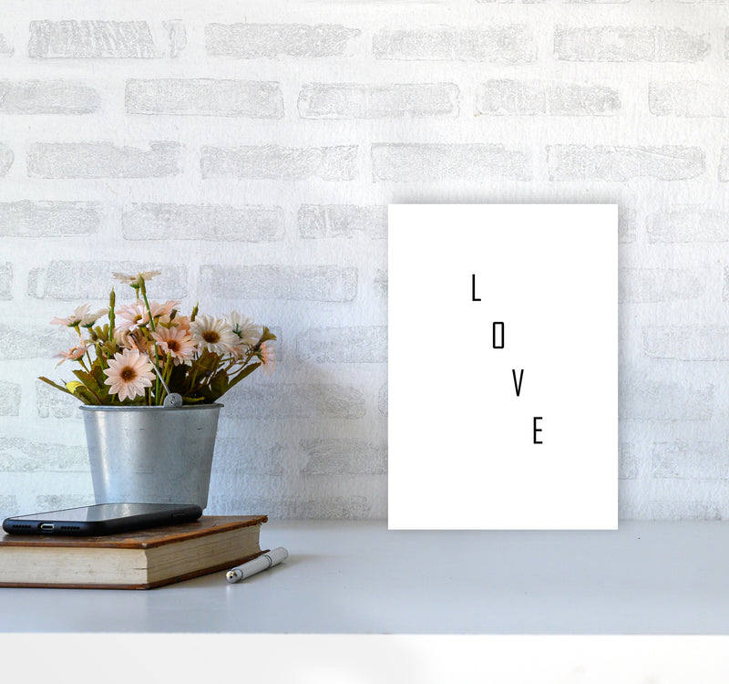 Love Quote Art Print by Proper Job Studio A4 Black Frame
