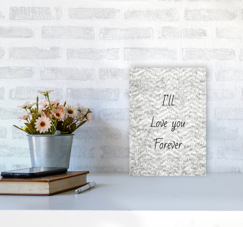 Love forever Quote Art Print by Proper Job Studio A4 Black Frame