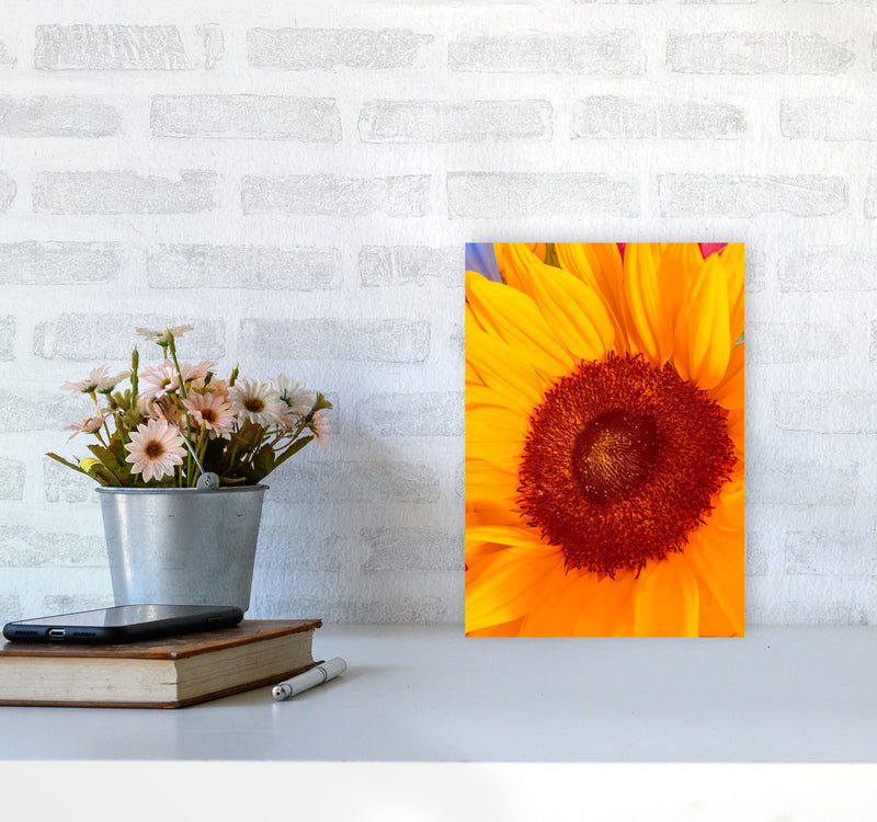 Sunflower Art Print by Proper Job Studio A4 Black Frame