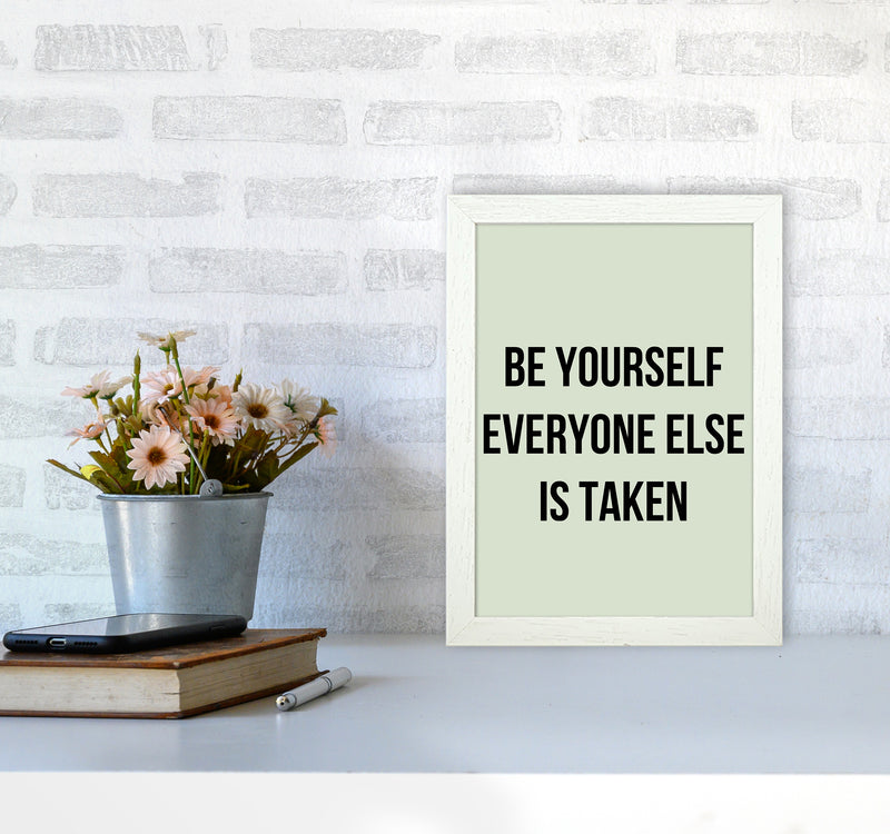 Be yourself Quote Art Print by Proper Job Studio A4 Oak Frame