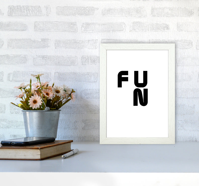 Fun Quote Art Print by Proper Job Studio A4 Oak Frame