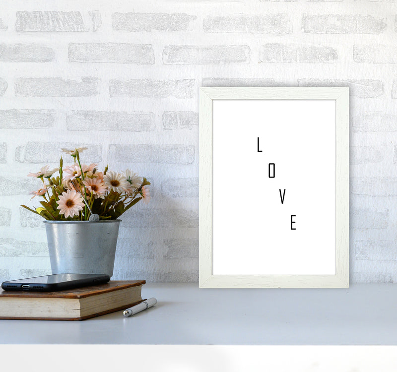 Love Quote Art Print by Proper Job Studio A4 Oak Frame