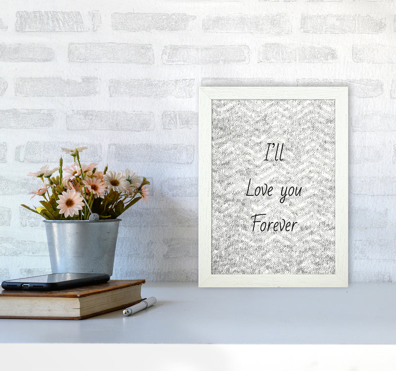 Love forever Quote Art Print by Proper Job Studio A4 Oak Frame