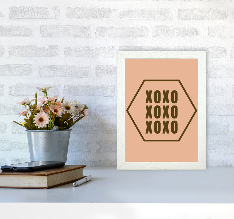 XOXO Art Print by Proper Job Studio A4 Oak Frame