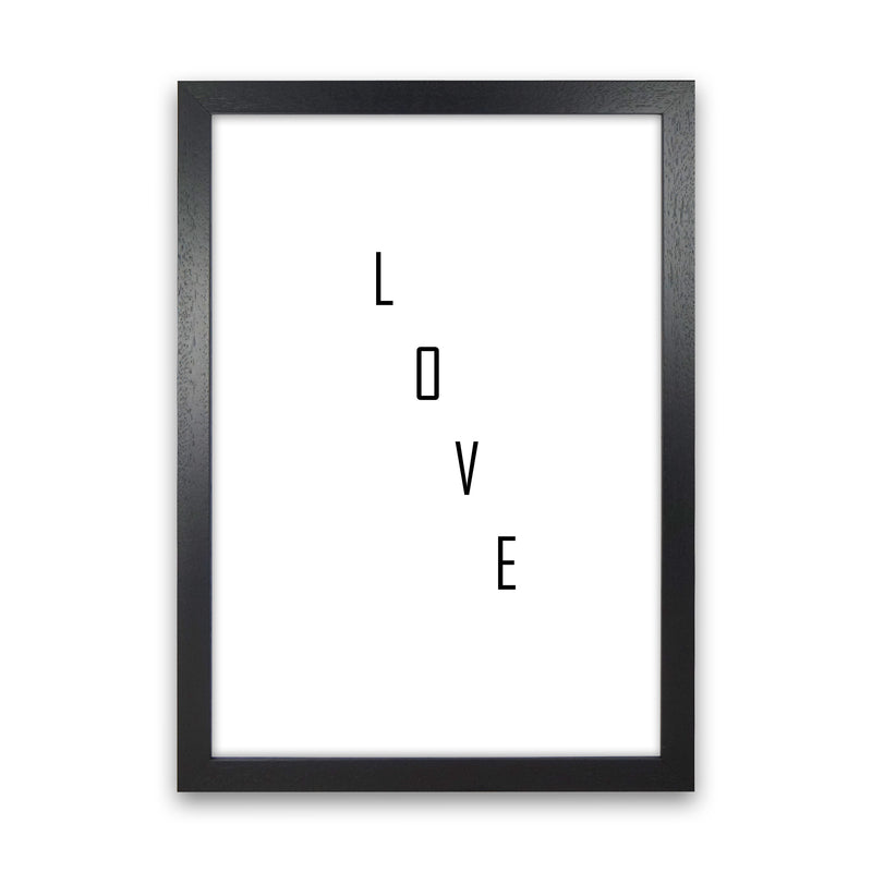 Love Quote Art Print by Proper Job Studio Black Grain
