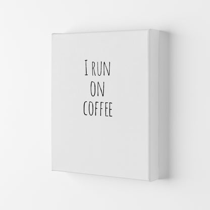 Coffee Quote Art Print by Proper Job Studio Canvas