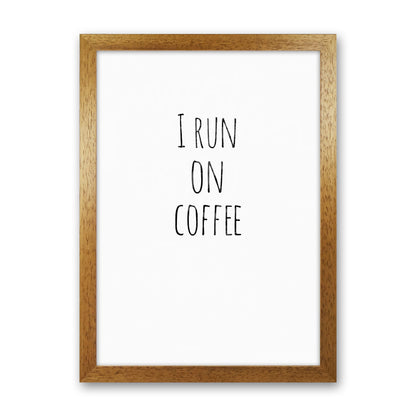 Coffee Quote Art Print by Proper Job Studio Oak Grain