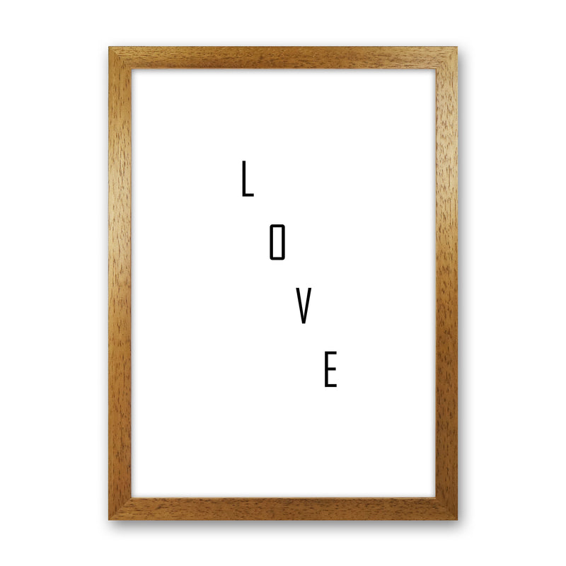 Love Quote Art Print by Proper Job Studio Oak Grain