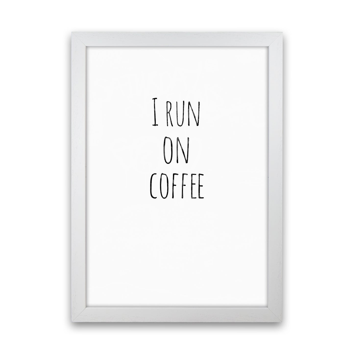 Coffee Quote Art Print by Proper Job Studio White Grain