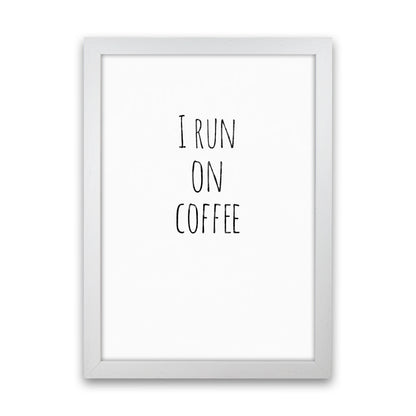 Coffee Quote Art Print by Proper Job Studio White Grain