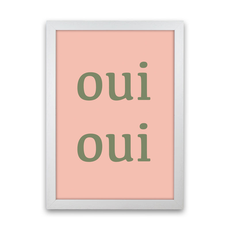 OUI OUI Art Print by Proper Job Studio White Grain