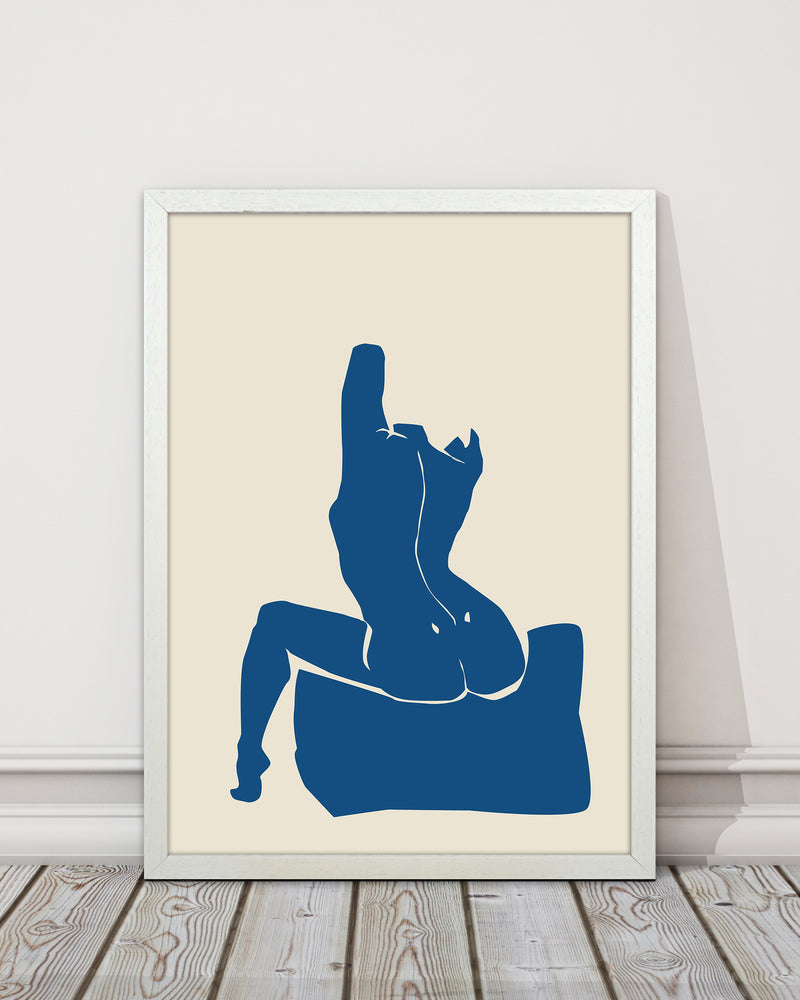 matisse sitting on bed arms high blue 07