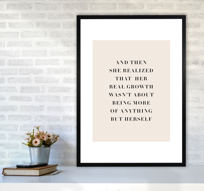 And Then She Realized Type By Planeta444 A1 White Frame