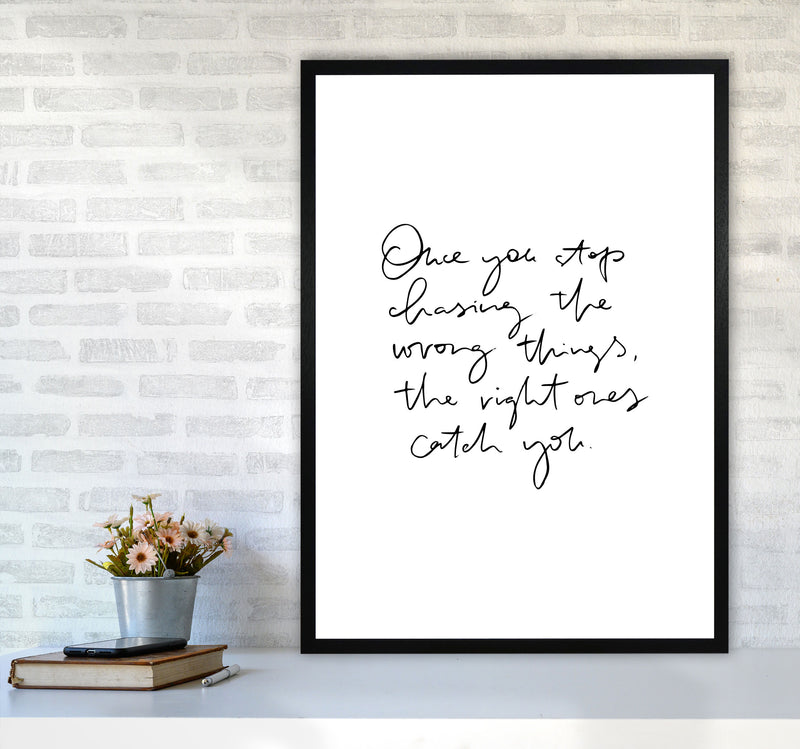 Once You Stop Chasing By Planeta444 A1 White Frame
