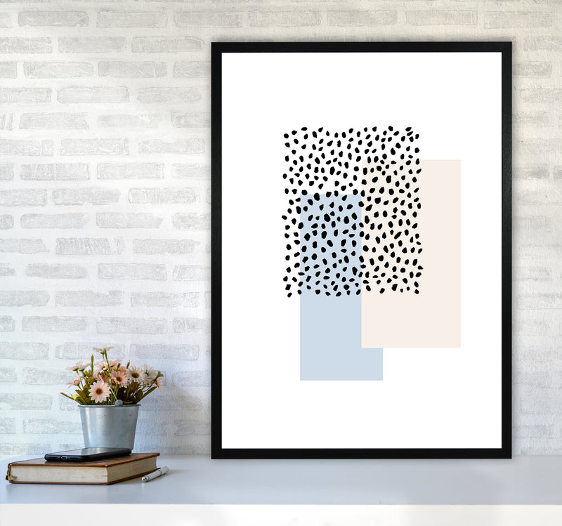 Dots Rectangles Light Blue Nude By Planeta444 A1 White Frame