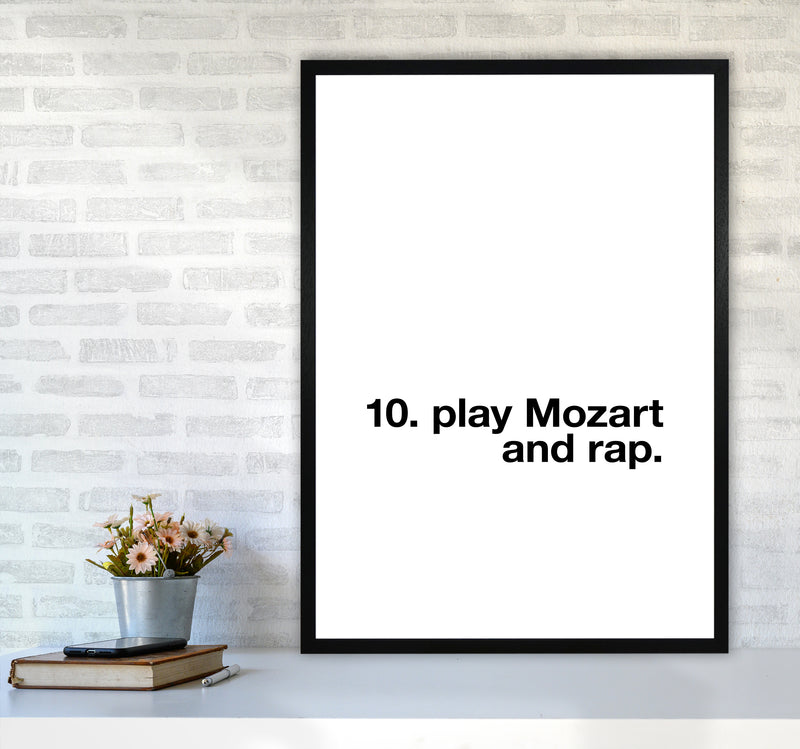 10th Commandment Play Mozart Quote Art Print By Planeta444 A1 White Frame