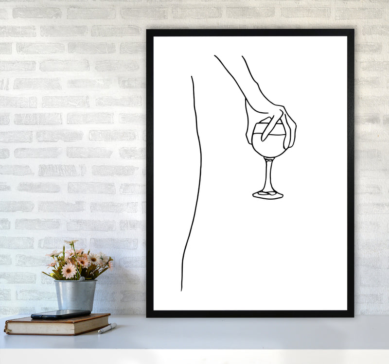 Hand Holding Wine Glass By Planeta444 A1 White Frame