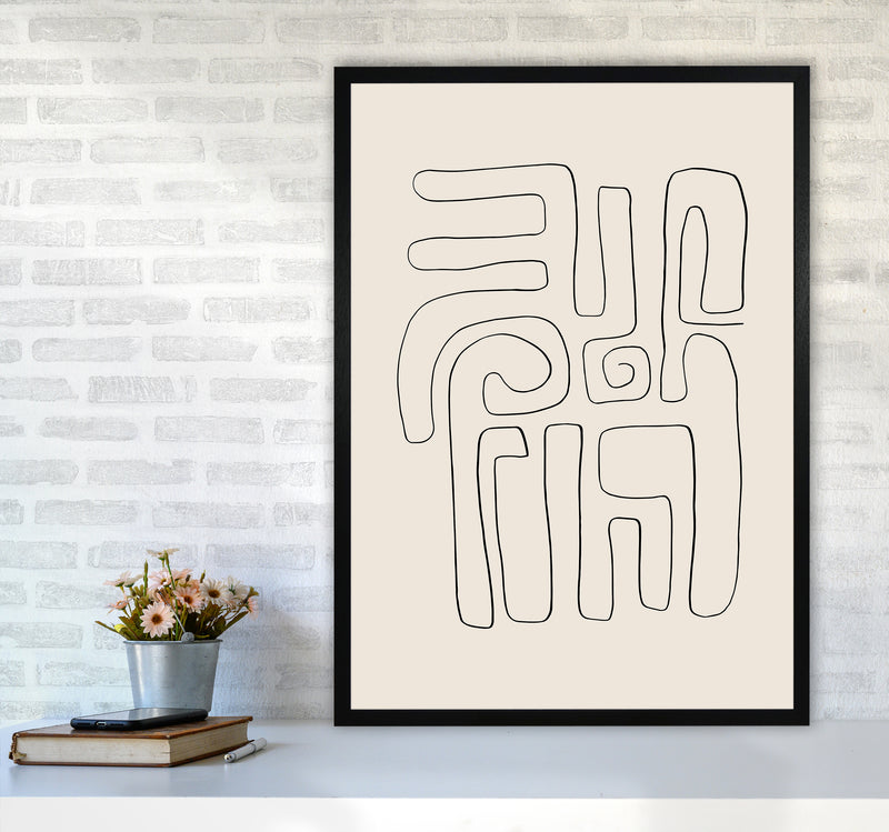 Abstract Line Doodles2 By Planeta444 A1 White Frame