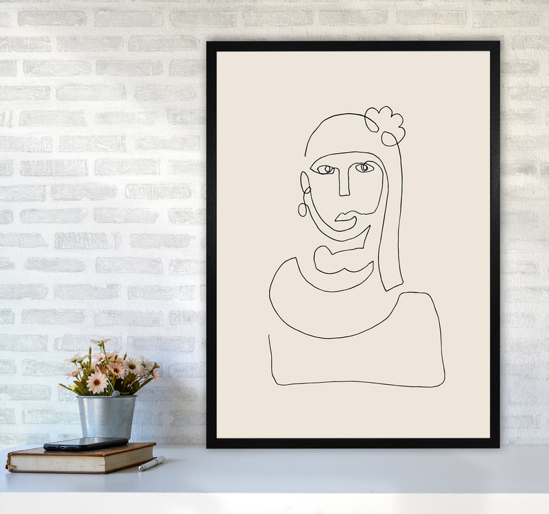 Picasso Line Bust By Planeta444 A1 White Frame