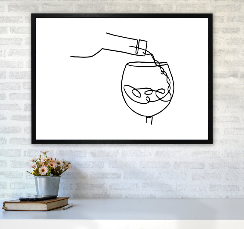 Pouring Wine By Planeta444 A1 White Frame