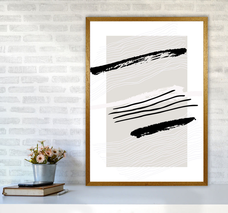 Abstracts Pennellate Linee Grey White Black2 By Planeta444 A1 Print Only