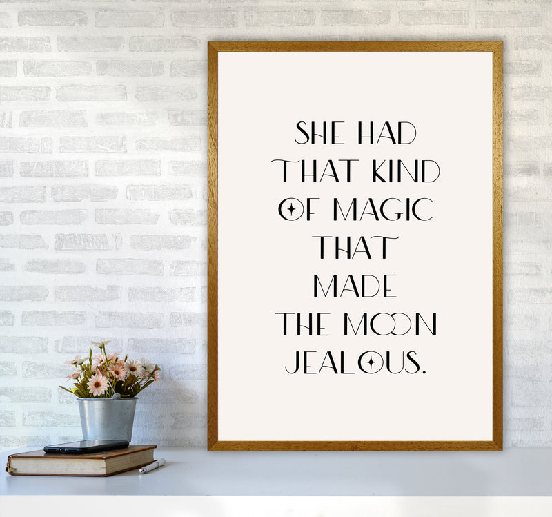 She Had That Kind Of Magic Black On Beige By Planeta444 A1 Print Only
