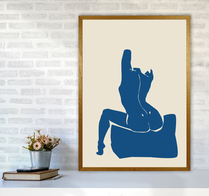 Matisse Sitting On Bed Arms High Blue By Planeta444 A1 Print Only