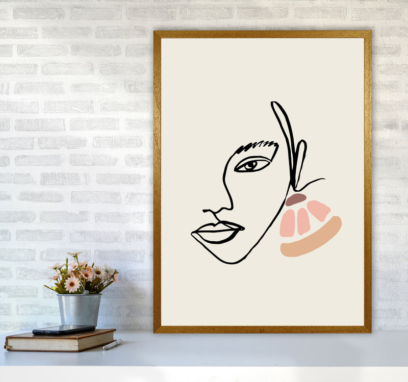 Boho Face With Earrings Sketch1 By Planeta444 A1 Print Only