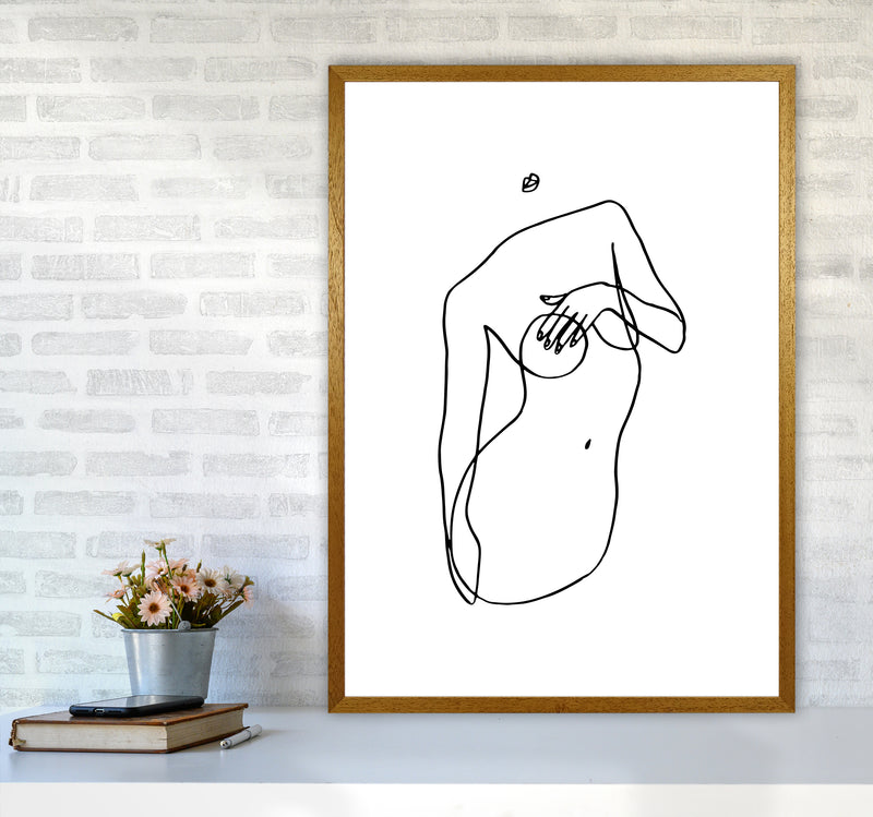 Covering Breasts With One Hand By Planeta444 A1 Print Only