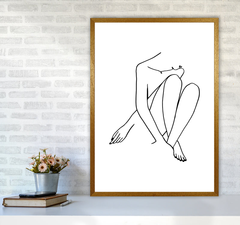 Legs Crossed Looking Down By Planeta444 A1 Print Only