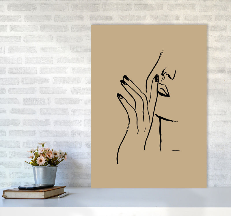 Face Hands Sketch2 By Planeta444 A1 Black Frame