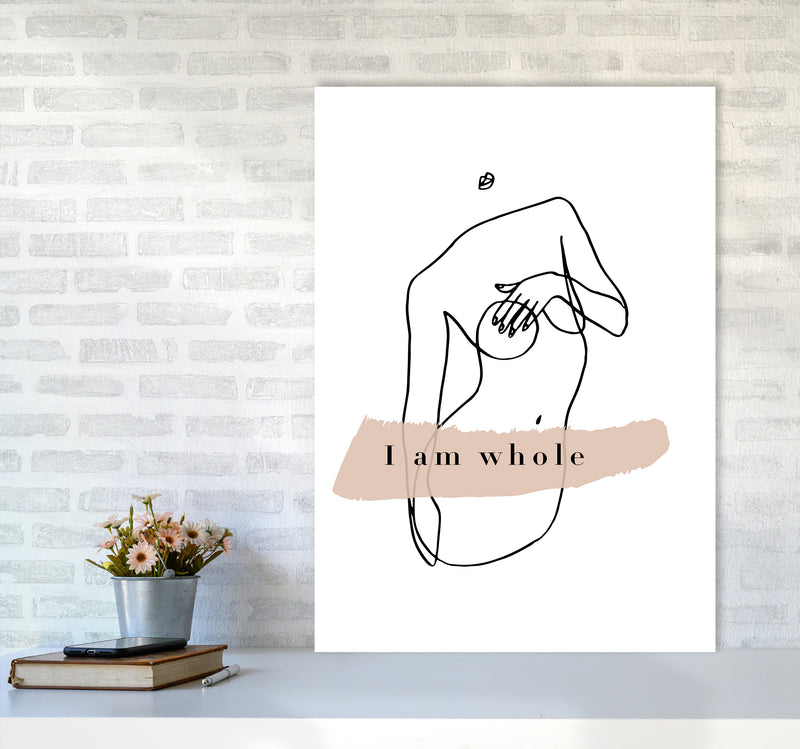 Covering Breasts With One Hand I Am Whole By Planeta444 A1 Black Frame