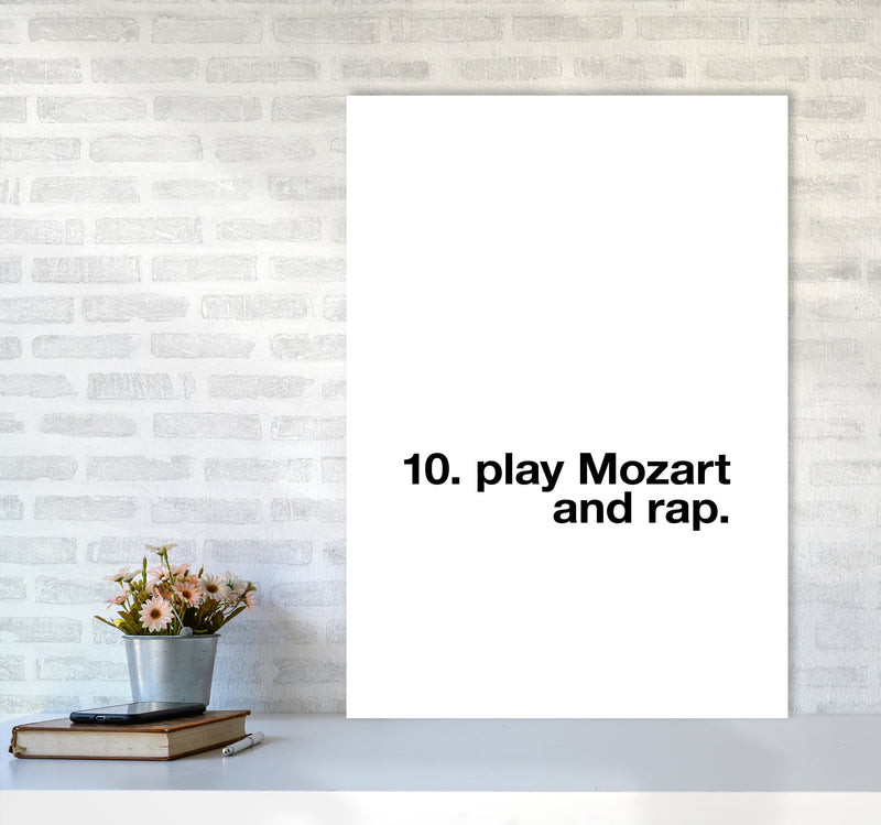 10th Commandment Play Mozart Quote Art Print By Planeta444 A1 Black Frame