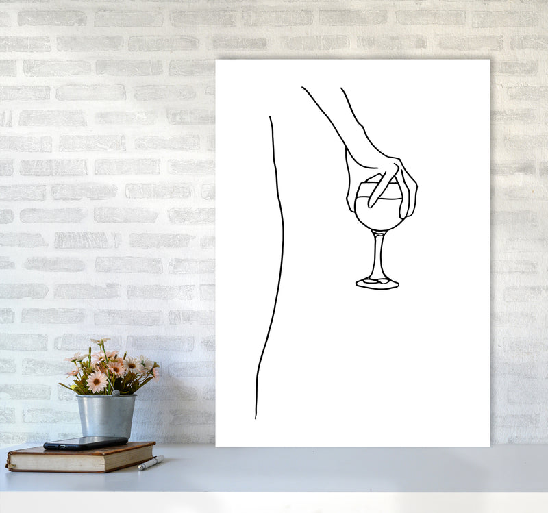 Hand Holding Wine Glass By Planeta444 A1 Black Frame