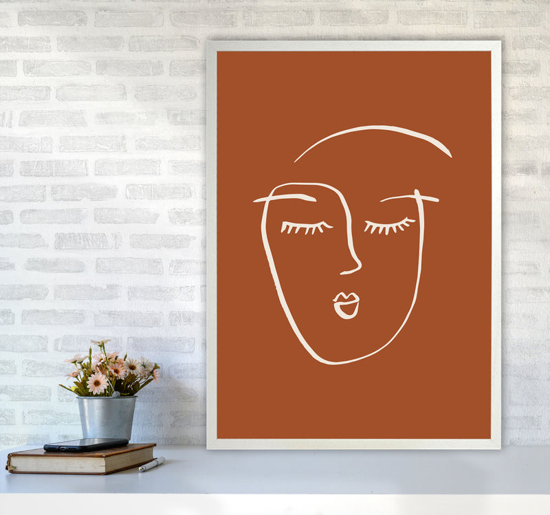 Line Face Girl2 By Planeta444 A1 Oak Frame