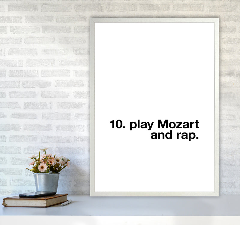10th Commandment Play Mozart Quote Art Print By Planeta444 A1 Oak Frame