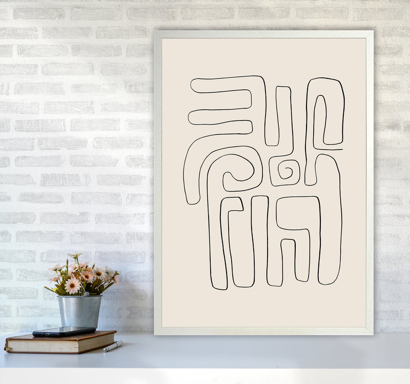 Abstract Line Doodles2 By Planeta444 A1 Oak Frame