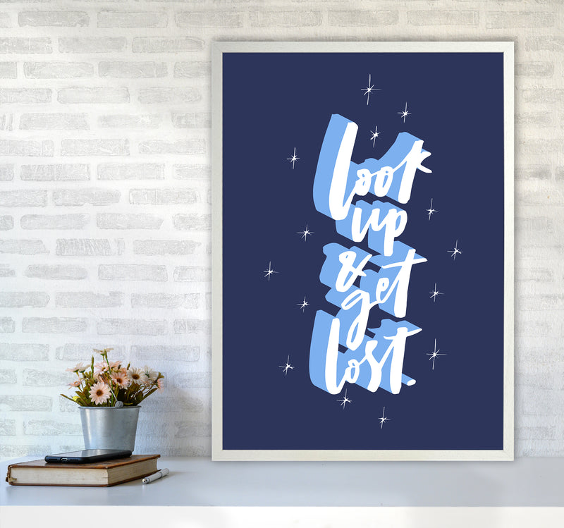 Look Up And Get Lost By Planeta444 A1 Oak Frame