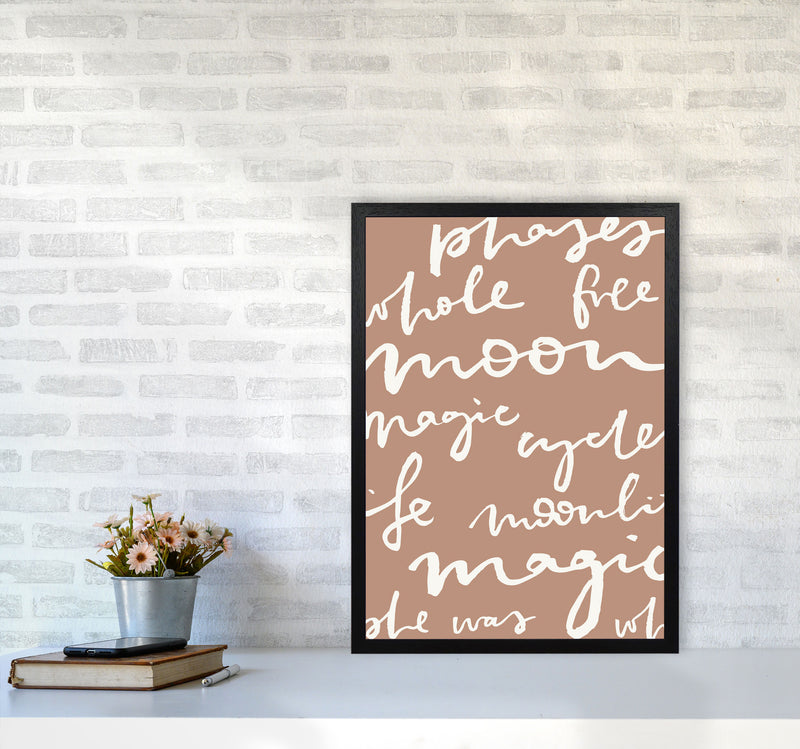 Moon Words Big Lettering By Planeta444 A2 White Frame