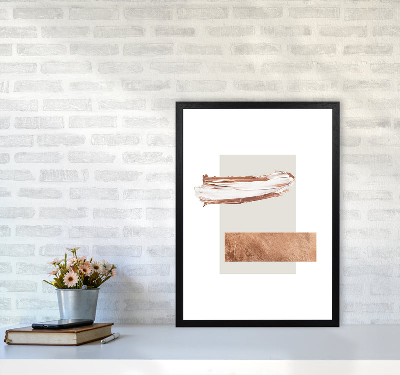 Paint Strokes Cavern Clay Copper1 By Planeta444 A2 White Frame