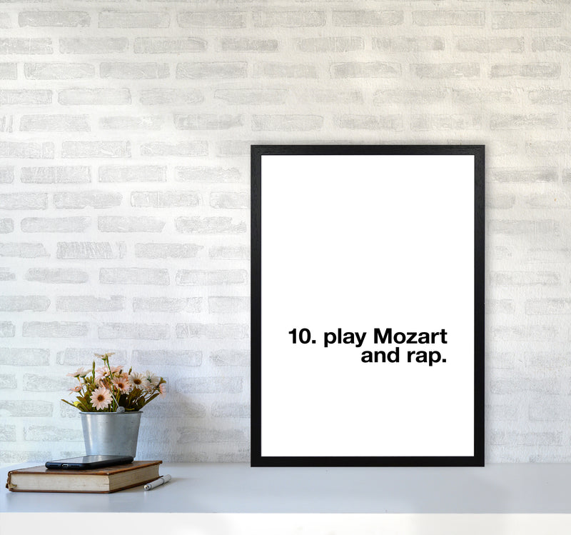 10th Commandment Play Mozart Quote Art Print By Planeta444 A2 White Frame