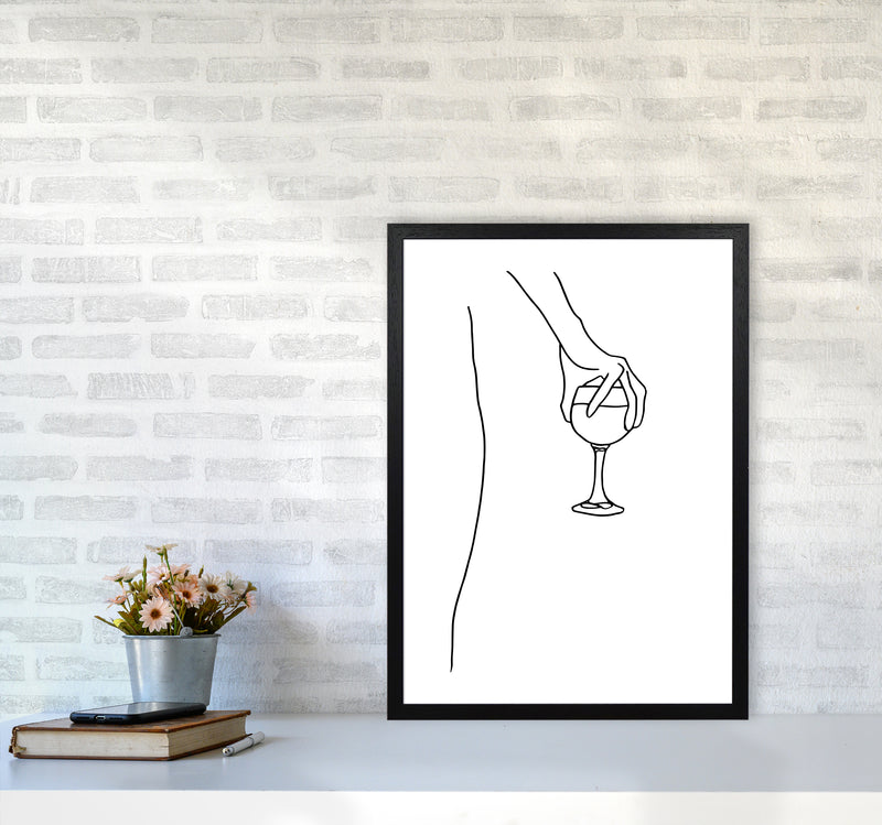 Hand Holding Wine Glass By Planeta444 A2 White Frame