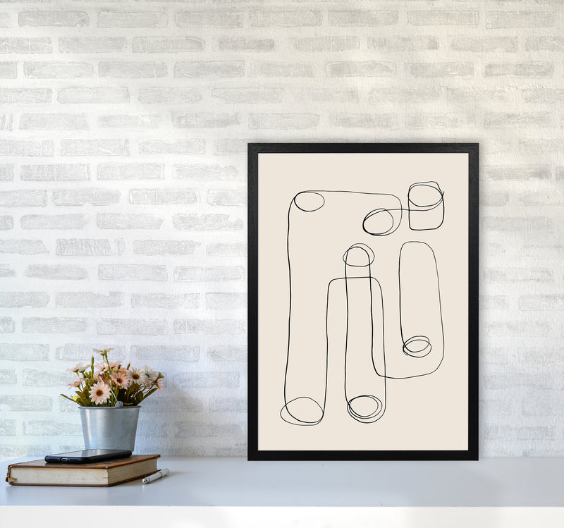 Abstract Line Doodles By Planeta444 A2 White Frame
