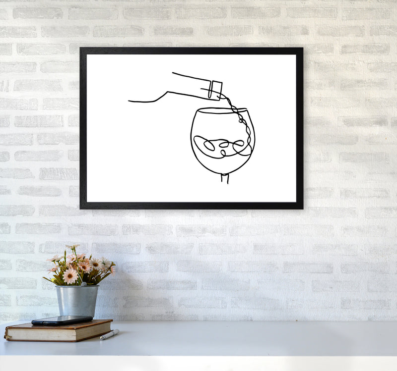Pouring Wine By Planeta444 A2 White Frame