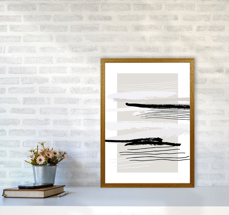 Abstracts Pennellate Linee Grey White Black By Planeta444 A2 Print Only
