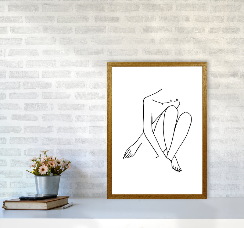 Legs Crossed Looking Down By Planeta444 A2 Print Only