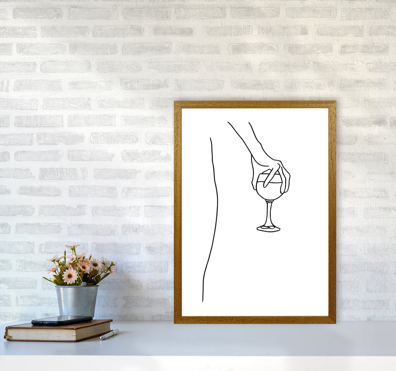 Hand Holding Wine Glass By Planeta444 A2 Print Only