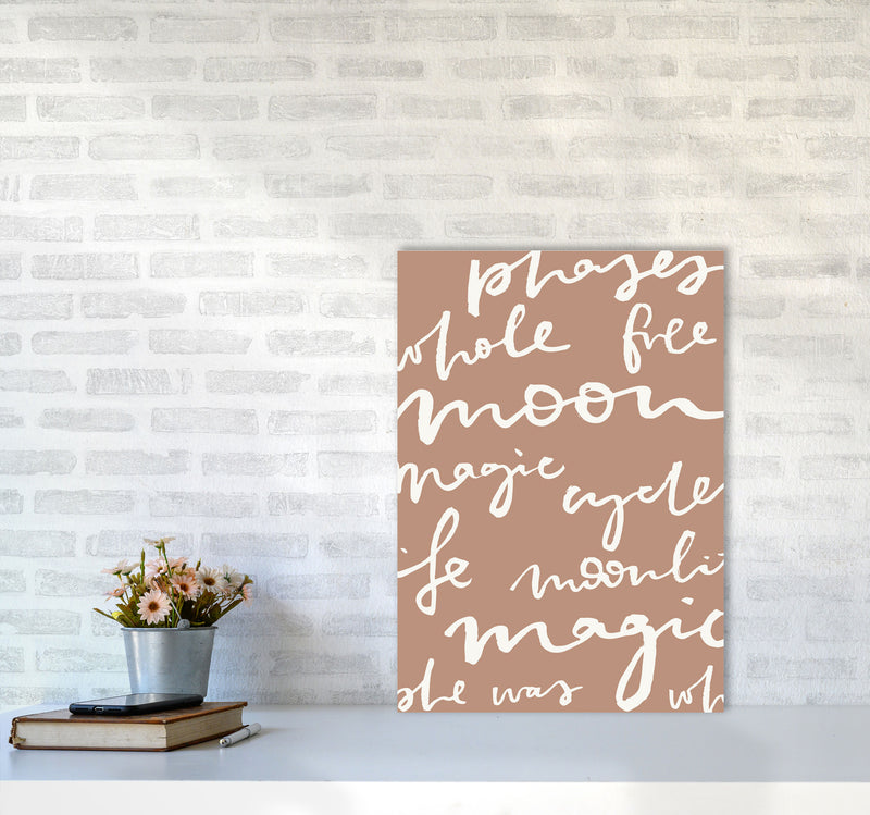 Moon Words Big Lettering By Planeta444 A2 Black Frame