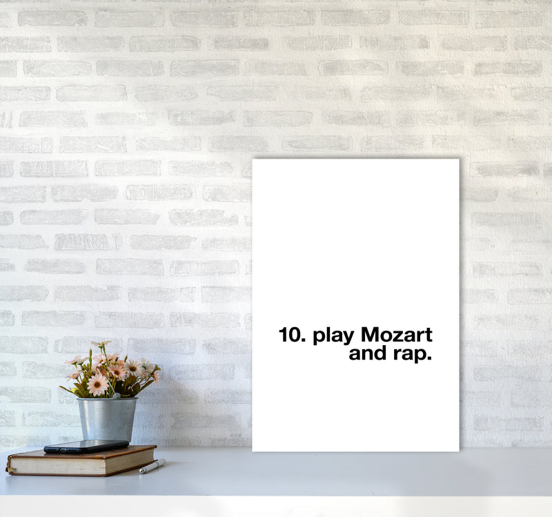 10th Commandment Play Mozart Quote Art Print By Planeta444 A2 Black Frame